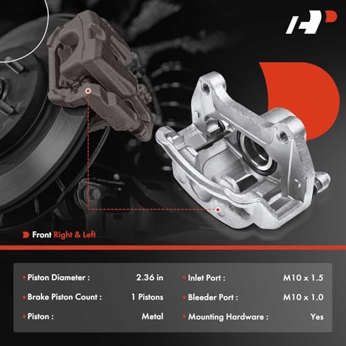 A-Premium Front Disc Brake Caliper Assembly with Bracket Compatible with Select Buick, Cadillac, Chevy and GMC Models - Malibu, LaCrosse, Regal, Impala, ELR, Equinox, Terrain, Allure, Cascada - Image 2