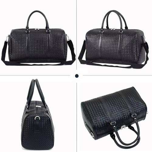 ERWUBA 27L Small Travel Duffle Bag Weekender Bags for Women and Men with Shoe Compartment Foldable Waterproof Toiletry Bag Hospital Bags for Labor and Delivery Gym Bag (Black with shoes) - Image 3
