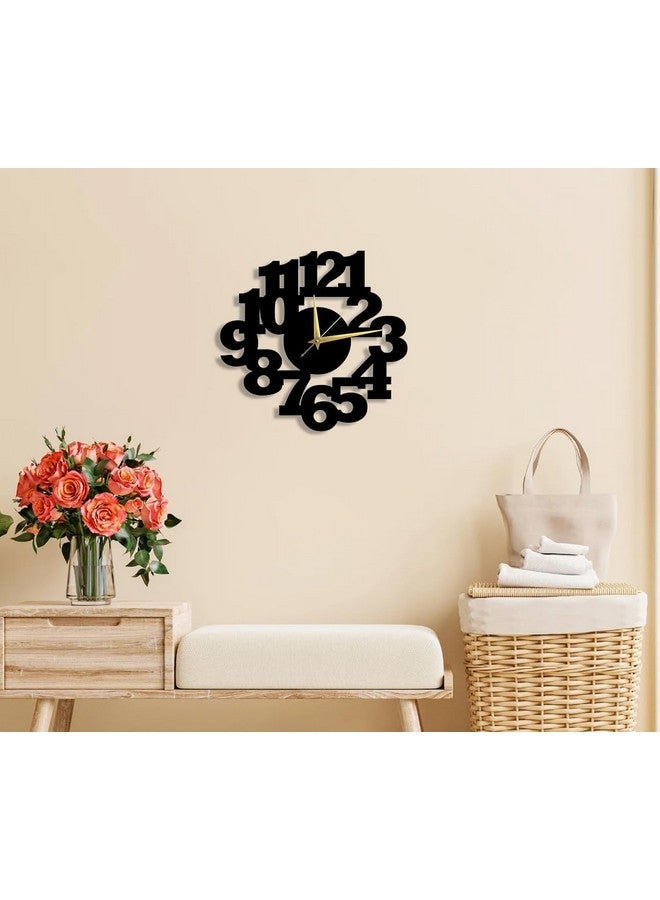 Cartvilla Cartvilla Stylish Metal Wall Clock for Home and Hall, Living Room, Bedroom, Office, Antique Big Size Modern Wall Watch for Home Decor Black (40 CM) DA-66 - Image 4