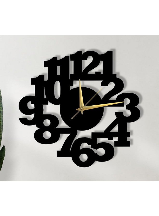 Cartvilla Cartvilla Stylish Metal Wall Clock for Home and Hall, Living Room, Bedroom, Office, Antique Big Size Modern Wall Watch for Home Decor Black (40 CM) DA-66 - Image 1