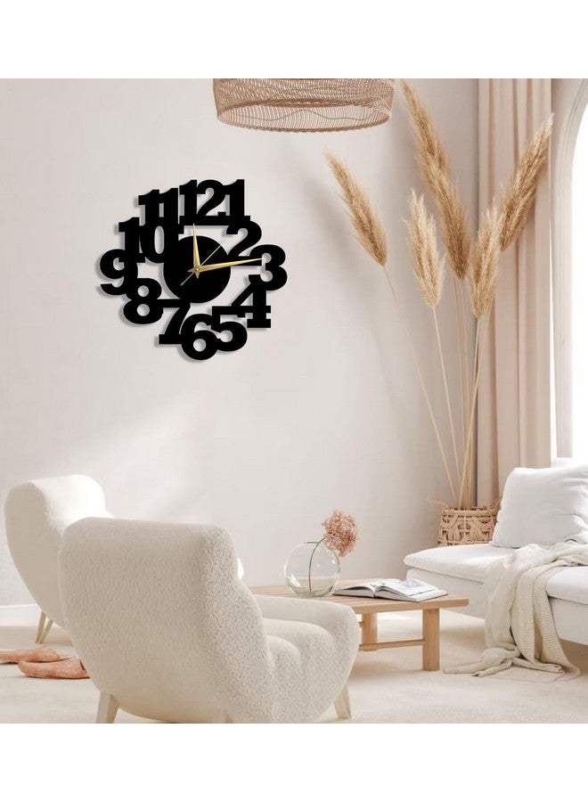 Cartvilla Cartvilla Stylish Metal Wall Clock for Home and Hall, Living Room, Bedroom, Office, Antique Big Size Modern Wall Watch for Home Decor Black (40 CM) DA-66 - Image 3