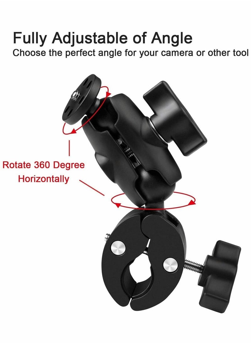 Y&D - Camera Clamp for GoPr 10 Mount Double Ball Head Adapter 360 Degree Rotation Action - Image 1