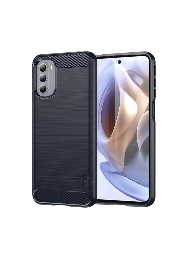 موفي جراب لهاتف Motorola Moto G31/G41 من سلسلة Gentleness، مصنوع من ألياف الكربون المصقولة، مصنوع من مادة TPU - Image 1