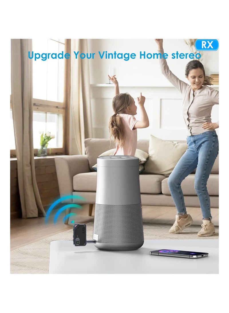 SYOSI Bluetooth Transmitter Receiver, Bluetooth AUX Adapter for Car, Bluetooth Transmitter for TV/Airplane/Headphones, Bluetooth Receiver for Home Stereo Car Adapter, AUX to Bluetooth 5.3 Adapter - Image 5