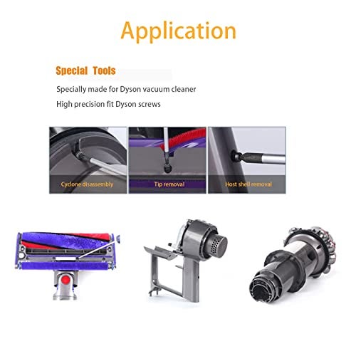 Hather Special Tools made for Dyson V6 V7 V8 V10 V11 V15 Vacuum Cleaners Maintenance, Cleaning and Repair Customized Disassembly Tool Screwdriver Set + Crowbar Tool - Image 3