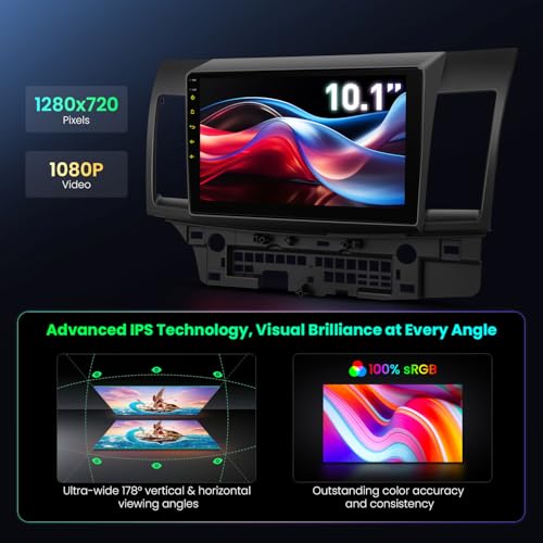 Xtrons ستيريو سيارة XTRONS لميتسوبيشي لانسر، أندرويد 14 ثماني النواة 4 جيجابايت رام 64 جيجابايت روم راديو سيارة، شاشة تعمل باللمس IPS بحجم 10.1 بوصة، نظام تحديد المواقع GPS، بلوتوث، وحدة رئيسية تدعم CarPlay وAndroid Auto و4G LTE - Image 4