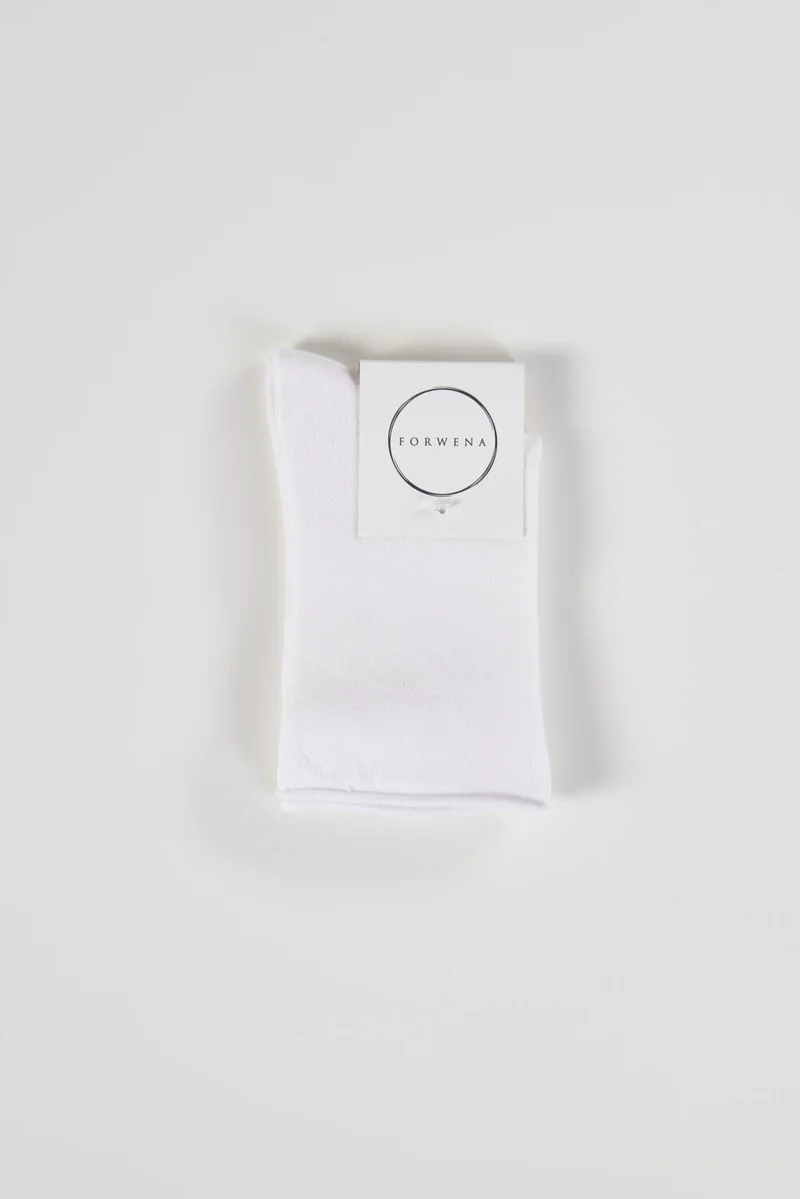Forwena White Modal Elastic Seamless Women's Socks