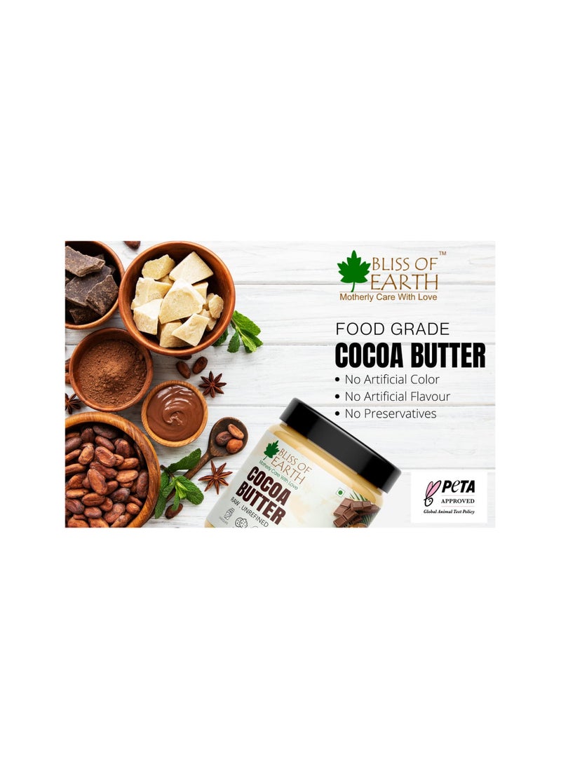 BLISS OF EARTH Cocoa Butter 100% Pure Organic Raw  100GM Raw Unrefined  PACK OF 3  - Image 5