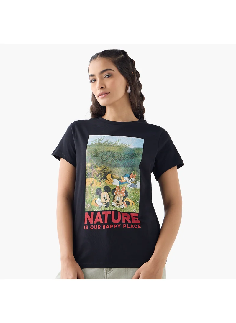 اس بي كاركترز Mickey Mouse and Friends Print T-shirt