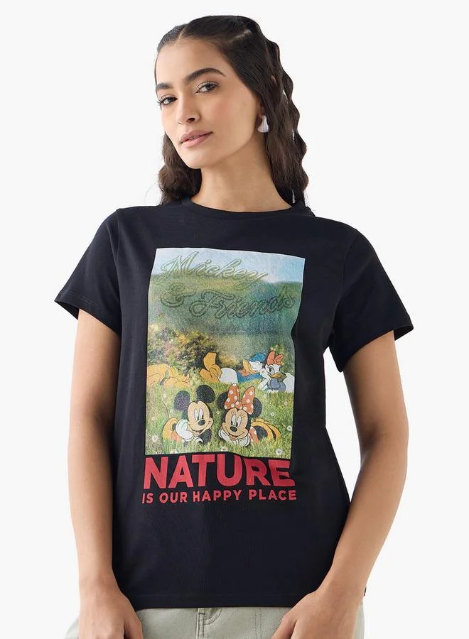 SP Characters Mickey Mouse and Friends Print T-shirt