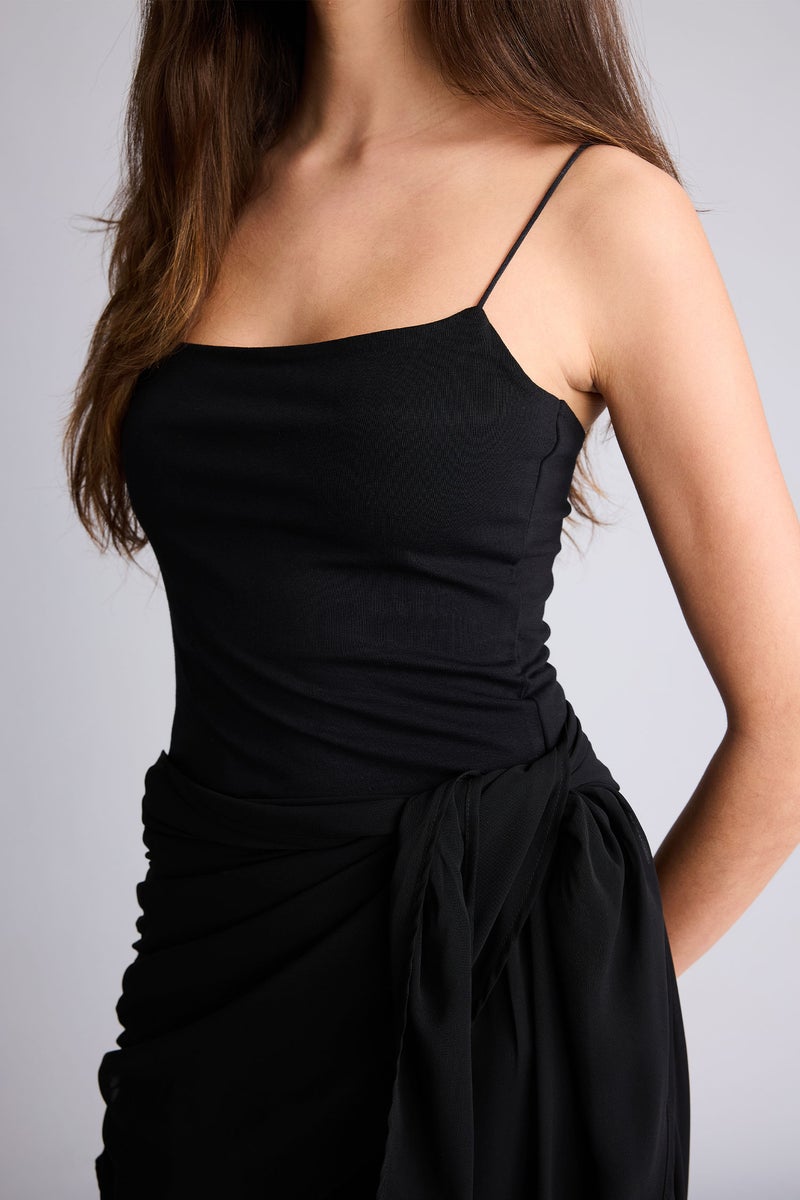 DeFacto Black Woman Slim Fit Strappy Tank Top Casual - Image 4