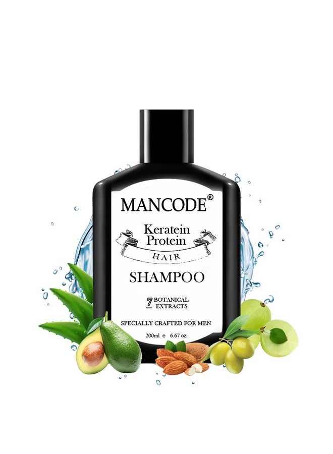 MAN CODE Mancode Keratin Shampoo For Men Gentle Cleansing Soft Smooth Shiny Hair Damage Repair Strengthens Weak Hair No Mineral Oil Hair Shampoo For Men (Pack Of 1) - Image 1