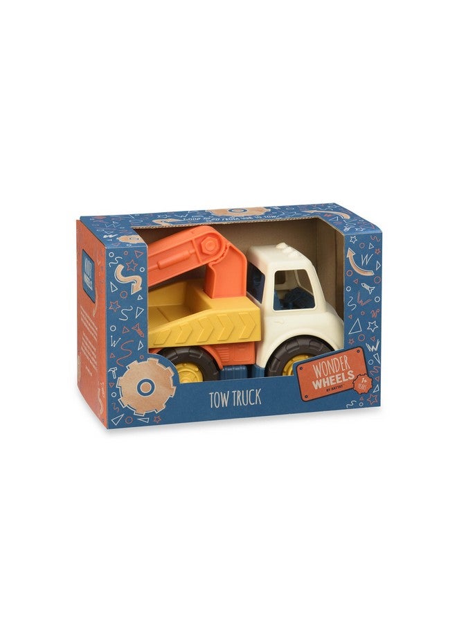 BATTAT Wonder Wheels Tow Truck Toy Truck With Hook For Towing Moveable Parts Sturdy Toy Vehicle For Toddlers Recyclable Tow Truck 1 Year + - Image 2