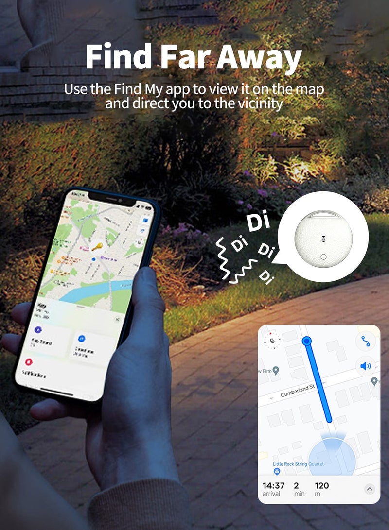 بكارنست جهاز تتبع ذكي بتقنية البلوتوث (محدد موقع ذكي)، متوافق مع خدمة **Apple Find My** (لأجهزة iOS فقط)، محدد موقع لسلامة الأطفال يمكنه تتبع حقائب الأطفال المدرسية، المحافظ، الدراجات، الأمتعة وغيرها. يتميز بتصنيف مقاومة للماء **IP68** ويعمل بطريقة مماثلة لجهاز **Apple AirTag** (باللون الأبيض). - Image 5