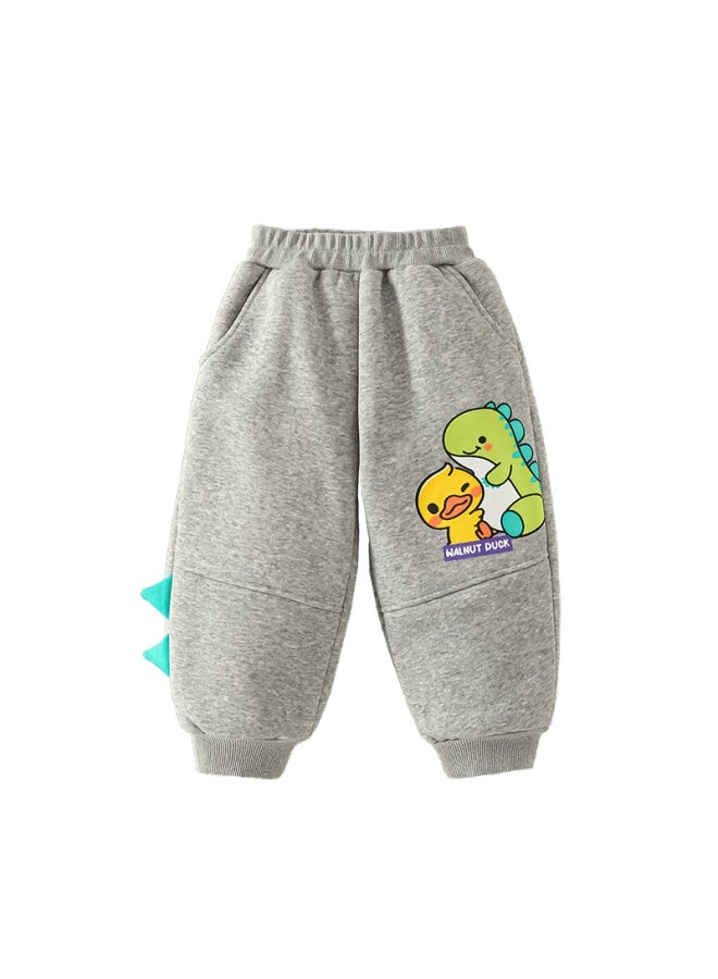 Walnut Duck Little Yellow Duck Boys' Winter Pants Sports Casual Pants Black Size 130