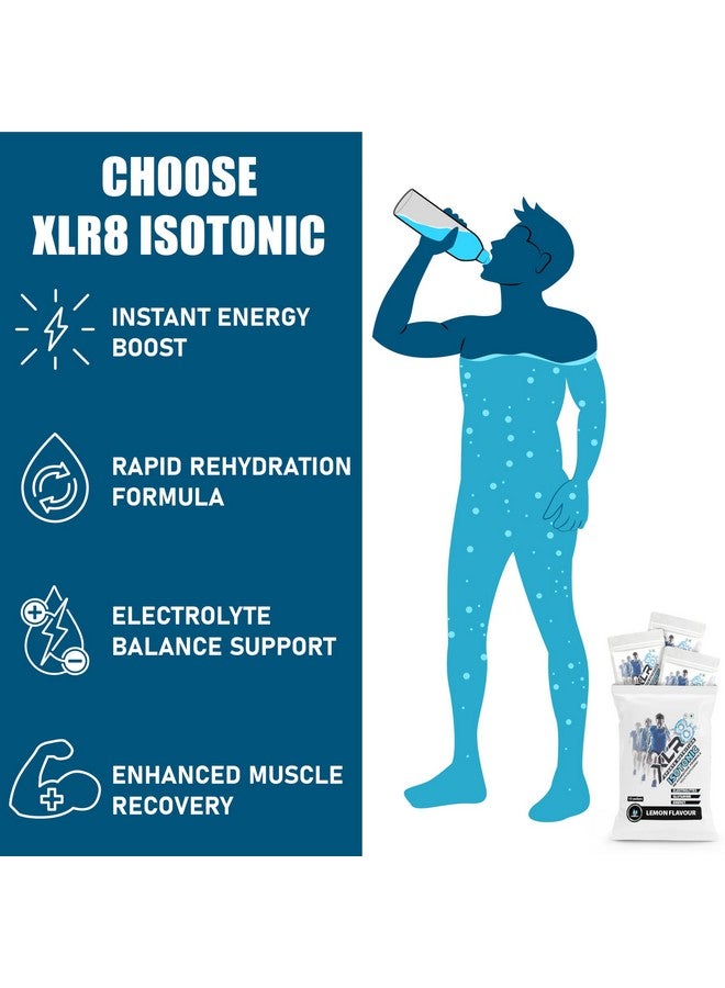 XLR8 Electrolytes Powder | Energy Drink Hydration Powder - Lemon, 300g & Shaker | Isotonic Gym Workout & Endurance Supplement - Image 4