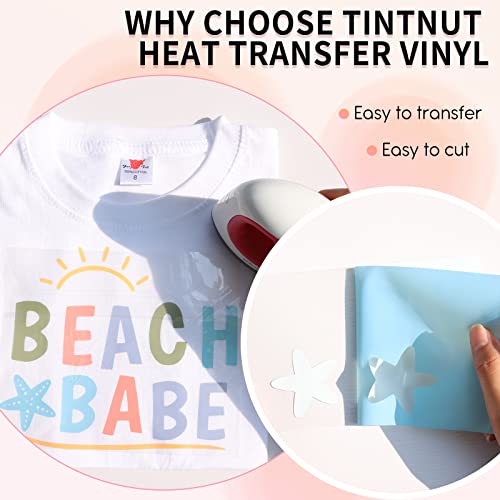 Tintnut Color Changing HTV Vinyl - 12 Sheets 12inch x 10inch UV Color Changing Heat Transfer Vinyl Sunlight Sensitive HTV Iron on Vinyl For T-Shirts Compatible with Cricut or Silhoutte Cameo - Image 3