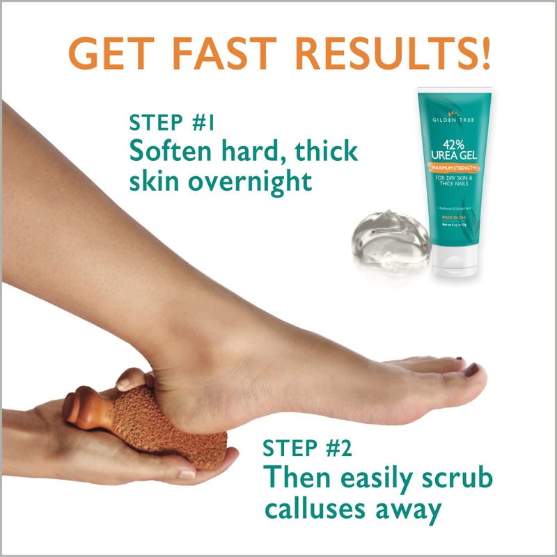 Gilden Tree Callus Remover Gel + Foot Scrubber Kit - Pedicure Tools for Dry Cracked Heels - Image 2