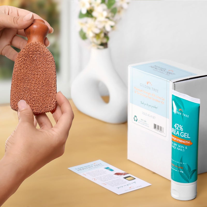 Gilden Tree Callus Remover Gel + Foot Scrubber Kit - Pedicure Tools for Dry Cracked Heels - Image 5