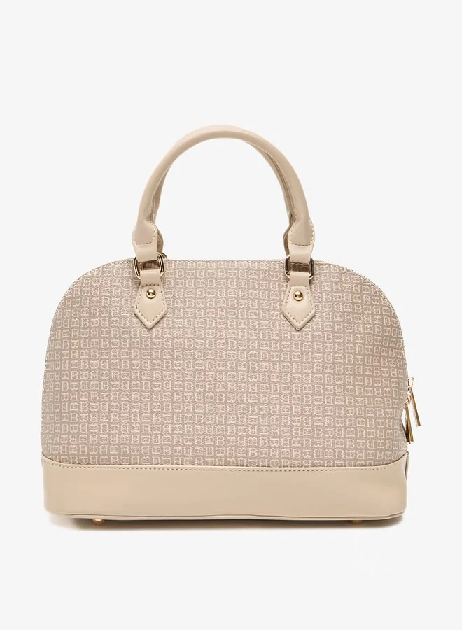 Flora Bella By Shoexpress Women Solid Bowler Bag with Detachable Strap and Zip Closure