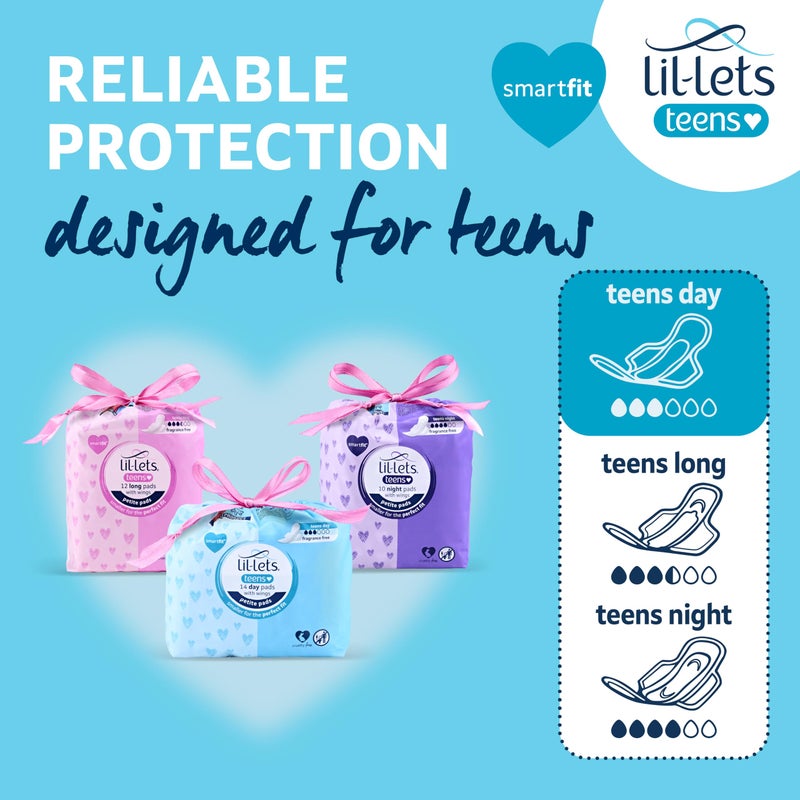 Lil-Lets Teens Day Pads with Wings - 42 Count Period Pads - Thin, Super Absorbent Sanitary Napkins, Soft & Breathable, Fragrance-Free - First Periods, Light to Medium Days - Image 4