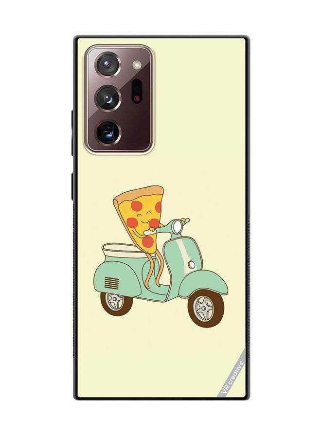 VR CREATIVE Protective Case Cover For Samsung Galaxy Note20 Ultra 5G Pizza Riding Scooter Design Multicolour - Image 1