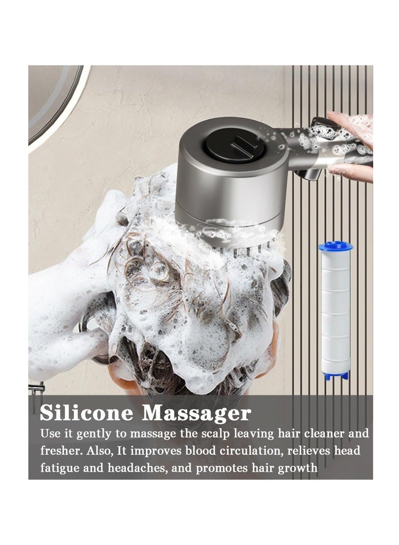 Arabest Shower Head Powerful Flow with Filter, Shower Head High Pressure Water Saving Spray with 3 Modes and Water Stop Button Massage Showerhead for Adults Children Pets Home, and Gym Use - Image 3