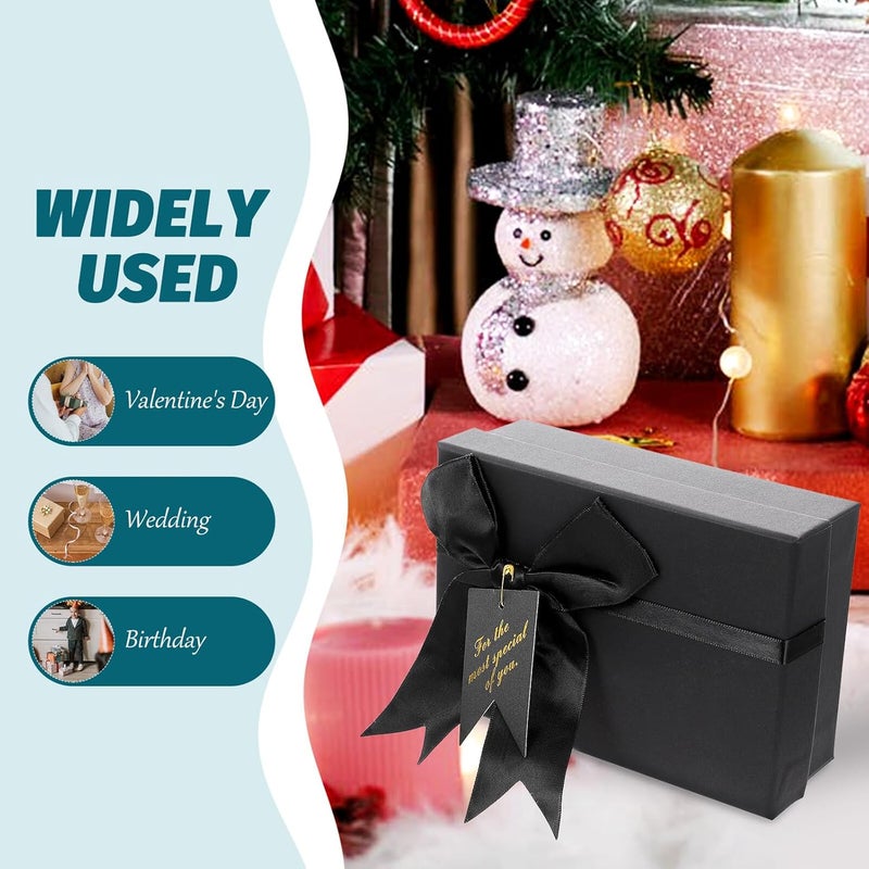 DONFAMDS Black Box with V-shaped Bow, 17x12x6cm Candy and Chocolate Favor Packaging Box for Birthday and Valentine’s Day, Paper Candy Container for Party and Wedding Supplies - Image 5