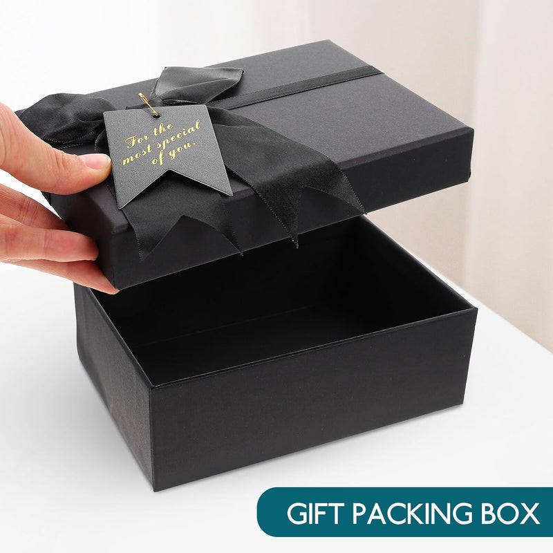 DONFAMDS Black Box with V-shaped Bow, 17x12x6cm Candy and Chocolate Favor Packaging Box for Birthday and Valentine’s Day, Paper Candy Container for Party and Wedding Supplies - Image 3