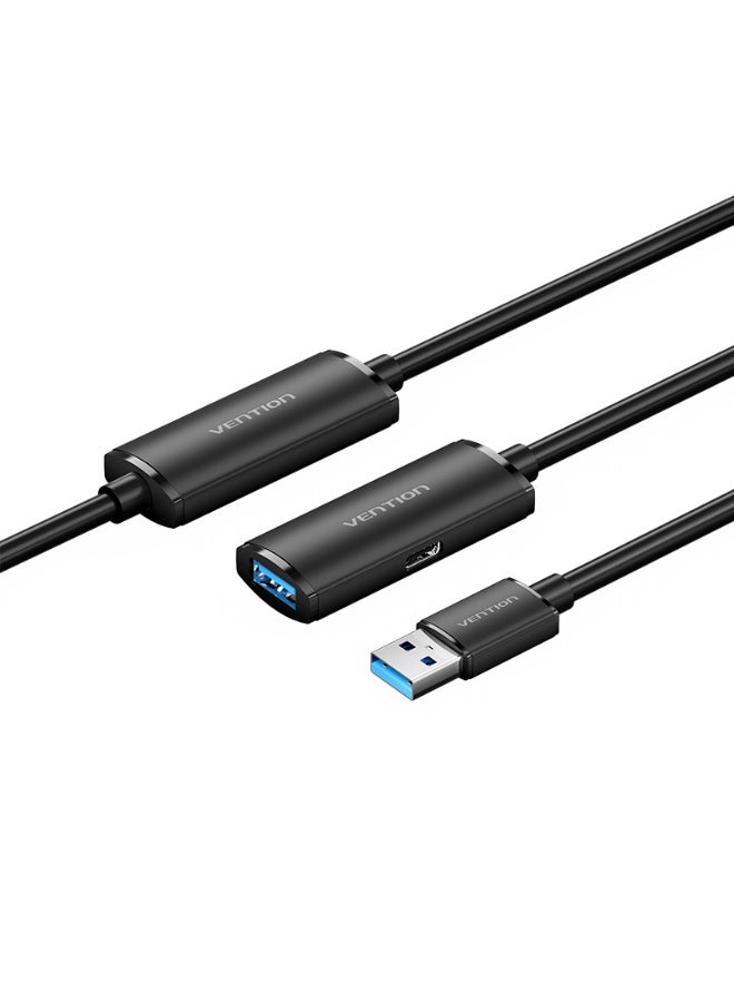 VENTION USB 3.0 Type-A Male to Type-A Female Active Extension Cable 5M Black Model# CBMBJ - Image 1