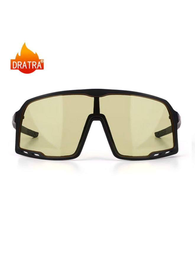 Dratra Sungl For Men, Outdoor Windproof And Sandproof, Mountain Biking, Cycling, Marathon Sports Goggles, Night Vision Gl - Image 5