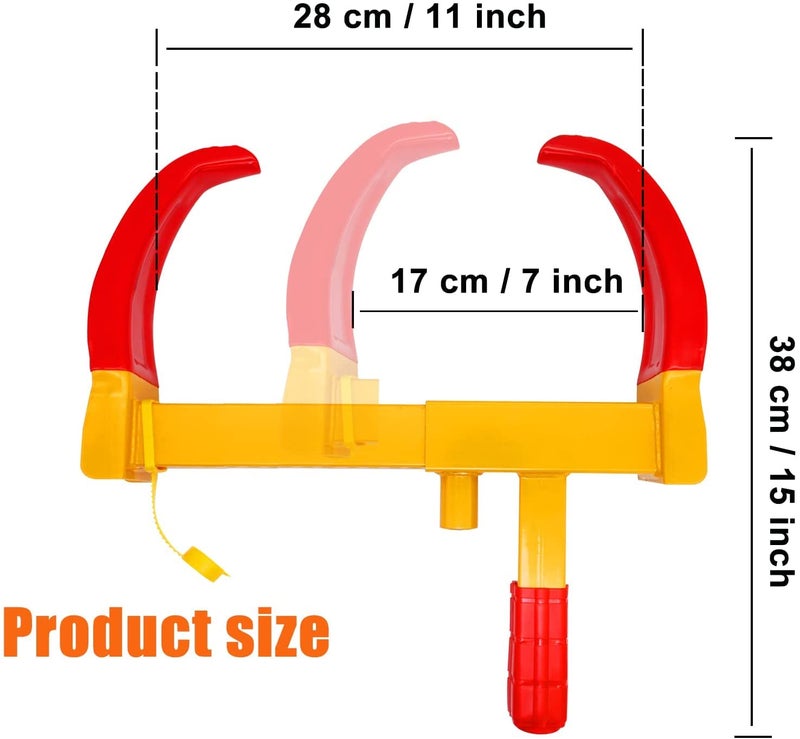AutoBizarre Anti-Theft Heavy Duty Metal Body Adjustable Claw Wheel Security Lock Tyre Lock (Works with All Cars) - Image 4