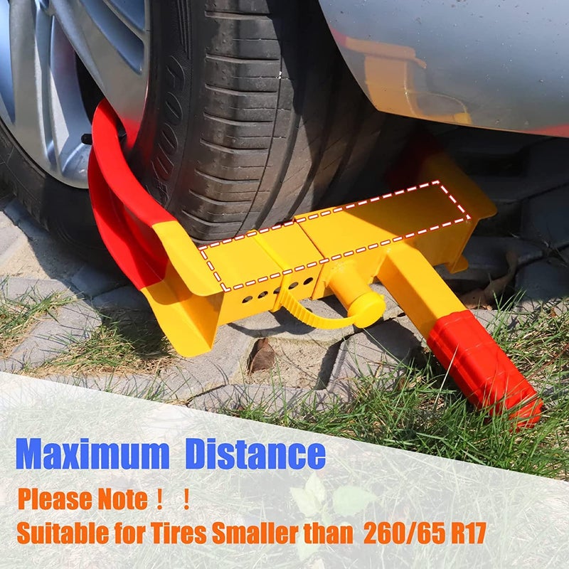 AutoBizarre Anti-Theft Heavy Duty Metal Body Adjustable Claw Wheel Security Lock Tyre Lock (Works with All Cars) - Image 2