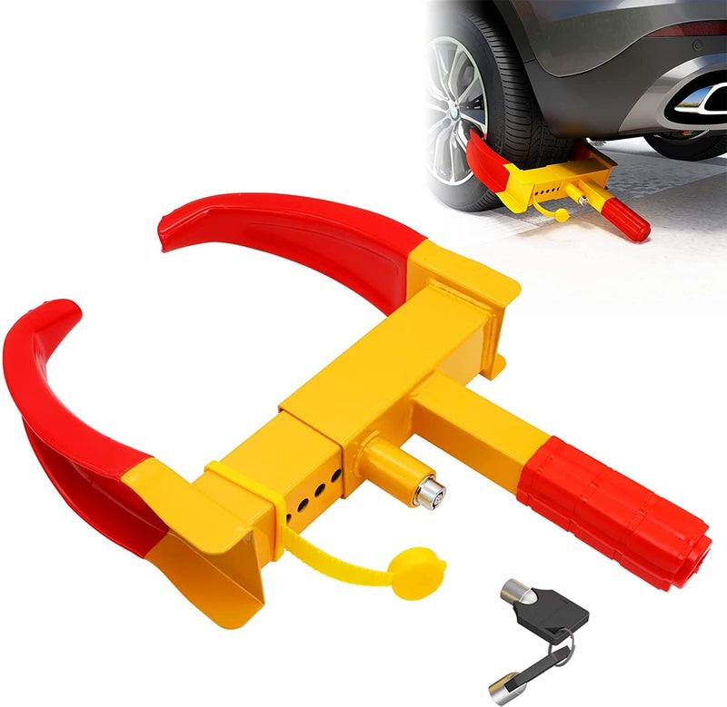 AutoBizarre Anti-Theft Heavy Duty Metal Body Adjustable Claw Wheel Security Lock Tyre Lock (Works with All Cars) - Image 1