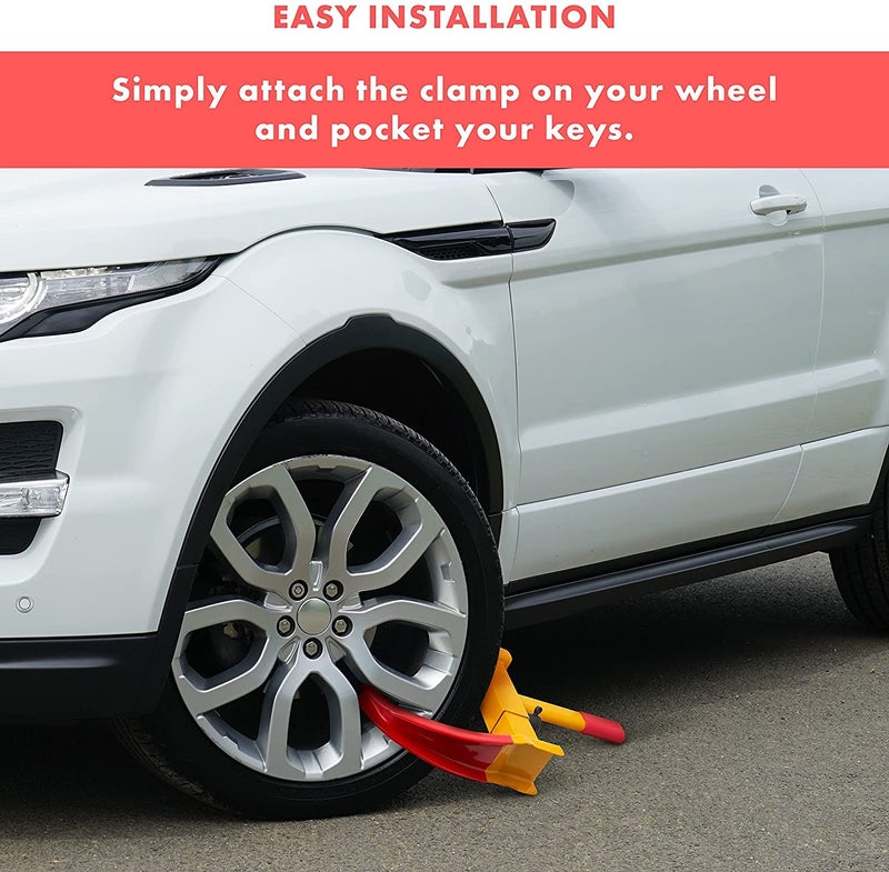 AutoBizarre Anti-Theft Heavy Duty Metal Body Adjustable Claw Wheel Security Lock Tyre Lock (Works with All Cars) - Image 3
