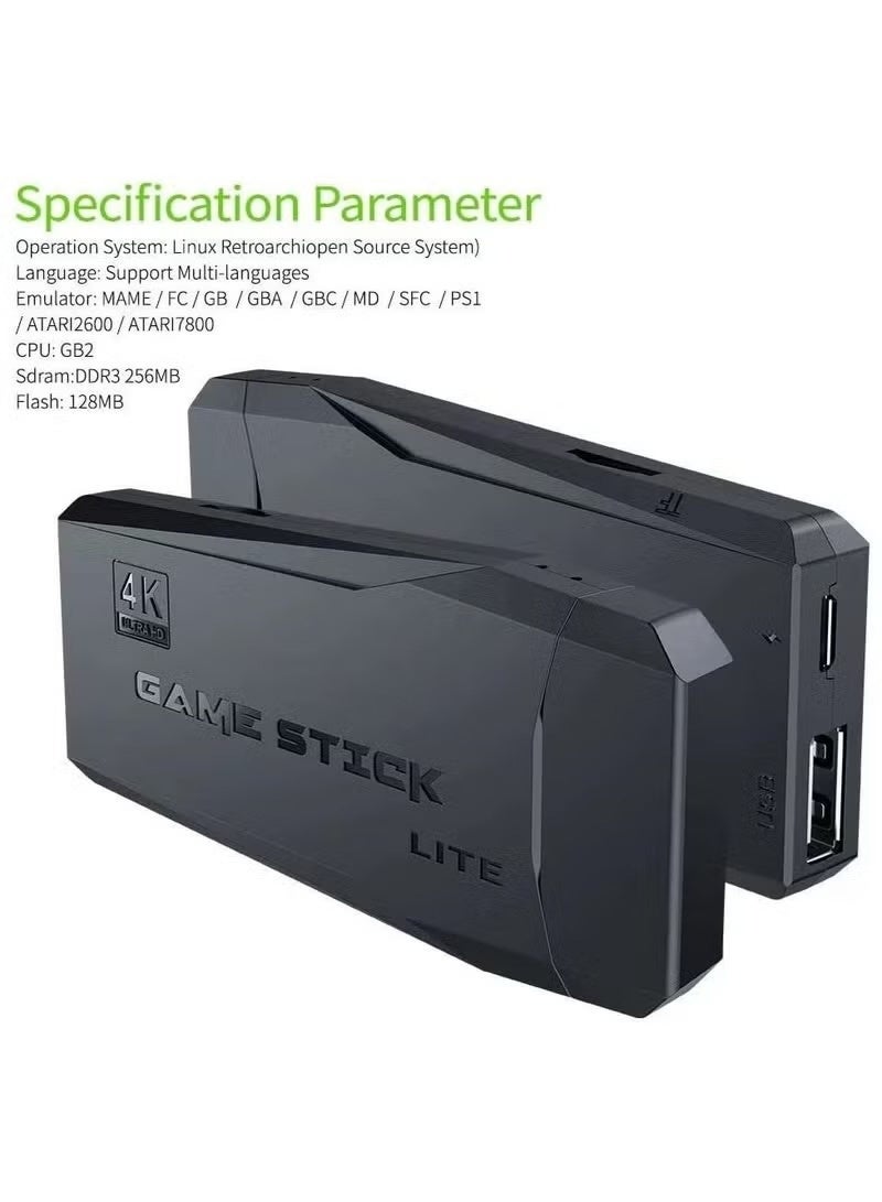 HD Classic Game Console, 10000+ Built-in Games, 9 Emulators Console, HDMI Output TV Video Games, High Definition Game Console with Dual 2.4G Wireless Controllers - Image 4