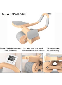 Rock Pow 2025 New Ab Abdominal Exercise Roller Elbow Support, abs roller wheel core exercise equipment, Automatic Rebound Abdominal Wheel with timer  - Image 3