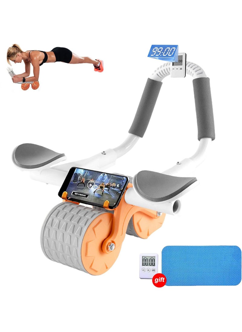 Rock Pow 2025 New Ab Abdominal Exercise Roller Elbow Support, abs roller wheel core exercise equipment, Automatic Rebound Abdominal Wheel with timer  - Image 1