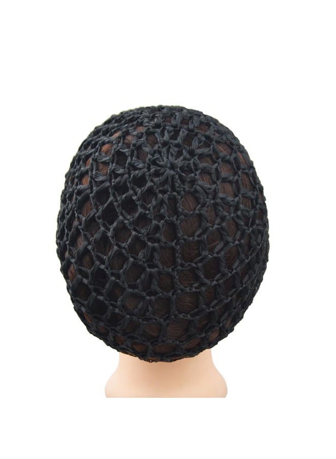 YTBYT 4 Pieces Black Hair Nets Cap Mesh Crochet Hair Net Sleeping Hairnet Rayon Knit Snood Mesh Wig Caps for Women's Keep Curls Hair Sleeping - Image 5