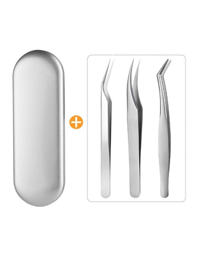 طقم ملاقط تمديد الرموش عالي الدقة ملاقط ستانلس ستيل لتطبيق الرموش ملقط الدولفين ملقط العزل ملقط رأس الطائر الذهبي مجموعة أدوات تطويل وتركيب الرموش - Image 1