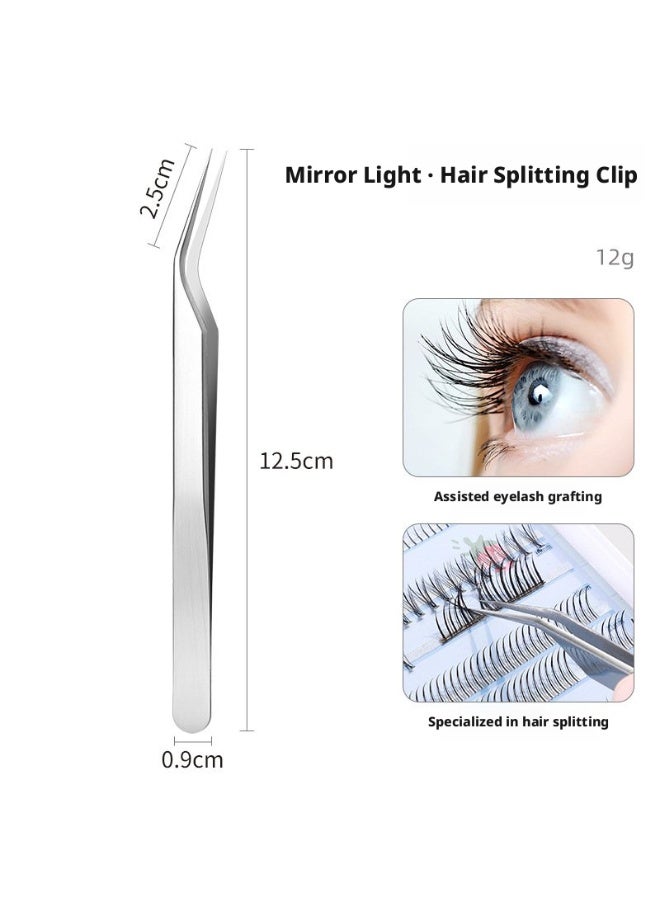 طقم ملاقط تمديد الرموش عالي الدقة ملاقط ستانلس ستيل لتطبيق الرموش ملقط الدولفين ملقط العزل ملقط رأس الطائر الذهبي مجموعة أدوات تطويل وتركيب الرموش - Image 2