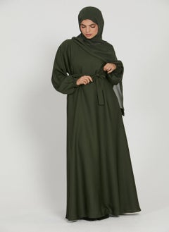 Elegant Green plain abaya wityh belt and Hijab-AB61 - pzsku/Z051DCEB0A862086F4227Z/45/_/1738004953/c268f348-b075-4af5-86ef-2c0bf7e381f8