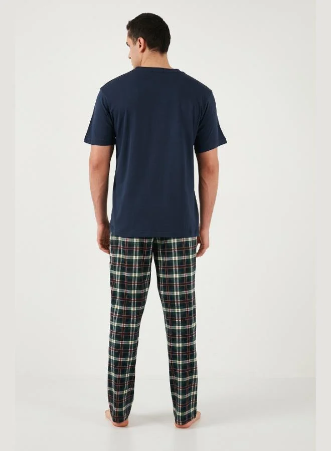 Buratti  Buratti Cotton Regular Fit Plaid Short-Sleeve Pajama Set for Men PAJAMA SET 6096860 for Men | Best Price UAE