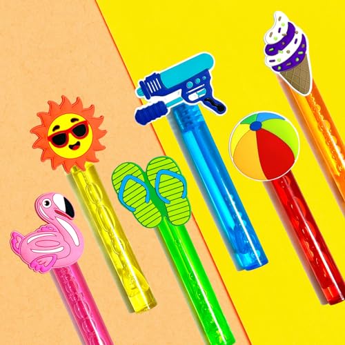 uoyoi Pool Party Favors24Pcs Summer Bubble Wands for KidsBeach Bubble Wand for Pool Birthday Party SuppliesClassroom Prizes Pinata Goodie Bag Stuffers Gift - Image 5