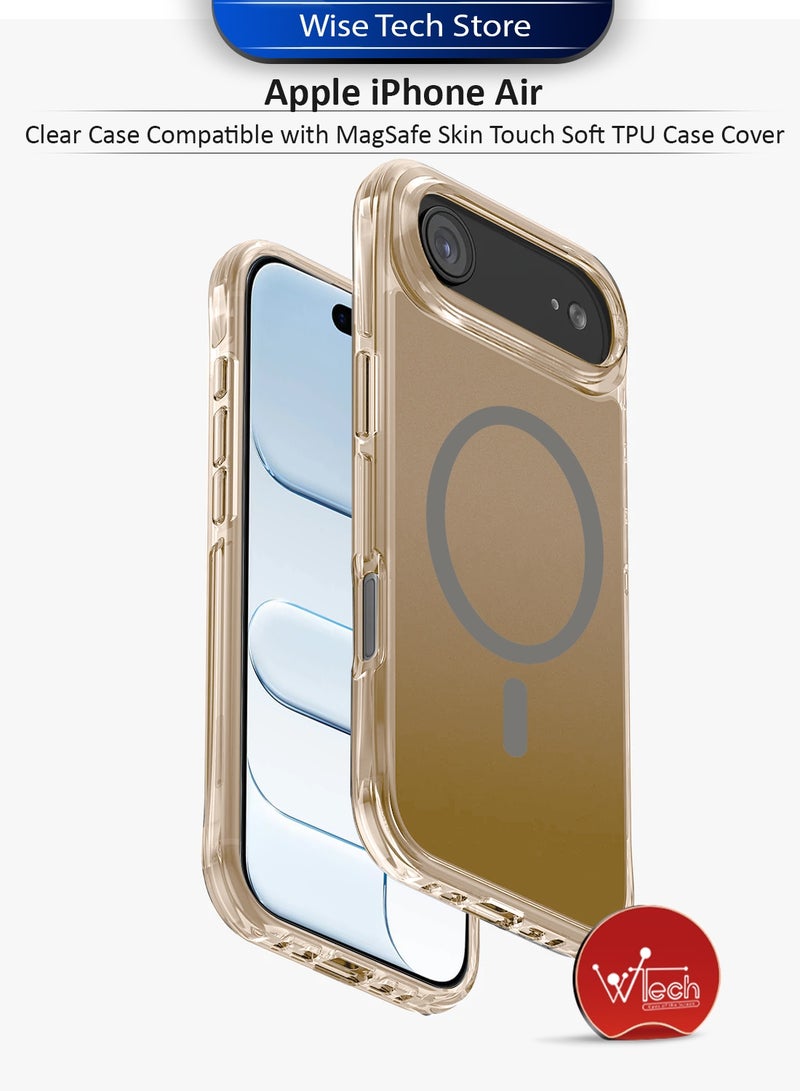 Wtech Apple iPhone 17 Air 5G 2025 Clear Case Compatible with MagSafe Skin Touch Soft TPU Case Cover (MCMPMN) - Brown - Image 1