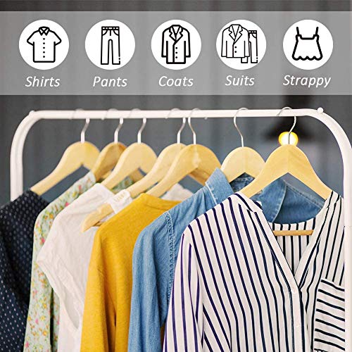 Evolluxi Lotus Wooden Hangers, Solid Wood Shirt Hangers,Dress Coat Jacket Clothes Hangers,with Extra Smooth Finish, 360 Degree Swivel Hook(Retro) (Beige, 24) - Image 5