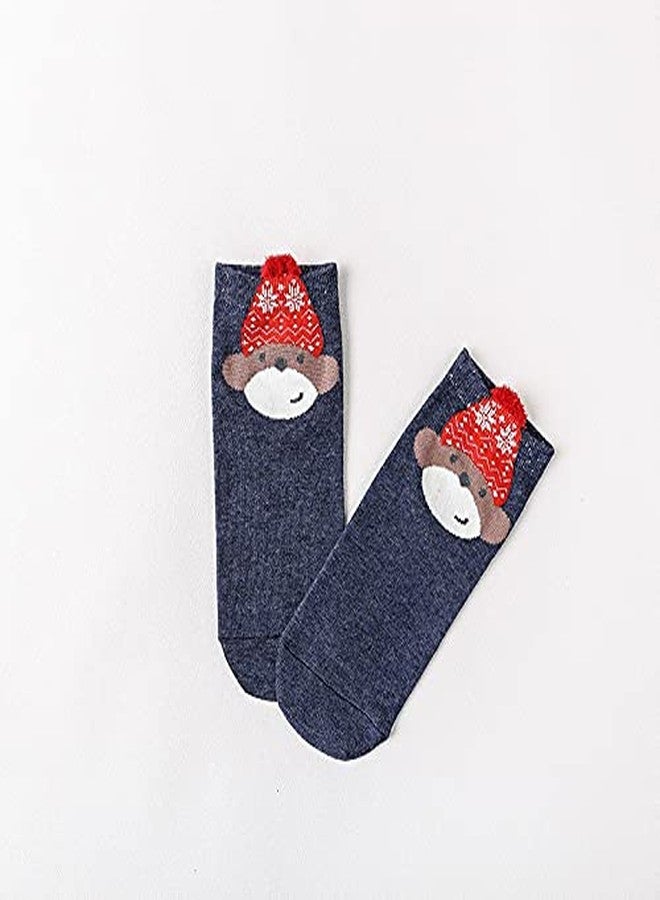 Missby® Girl's Cute Cartoon Print Cotton Socks (Multi-Coloured, Pack of 5 Pairs) (STYLE-BR) - Image 5