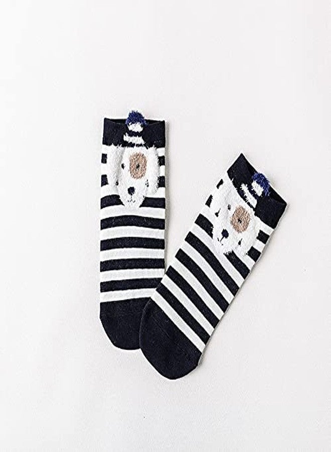 Missby® Girl's Cute Cartoon Print Cotton Socks (Multi-Coloured, Pack of 5 Pairs) (STYLE-BR) - Image 3