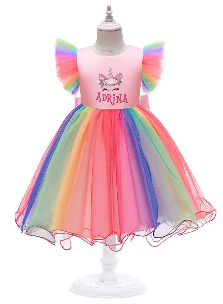 Loquat Short sleeve Princess children's dress children's dress girls comfortable breathable dress 