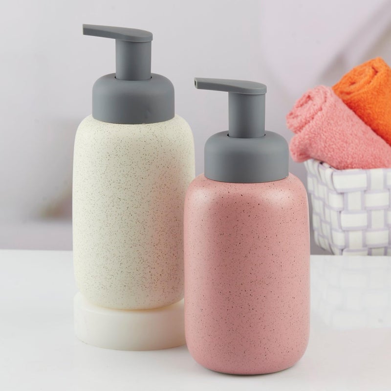 SASASA SaSaSa Ceramic Soap Dispenser for Bathroom handwash refillable Pump Bottle for Kitchen Hand wash Basin Set of 1 Off White 10734  - Image 4